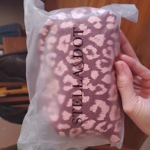 Stella & Dot Pink Leopard Pouf